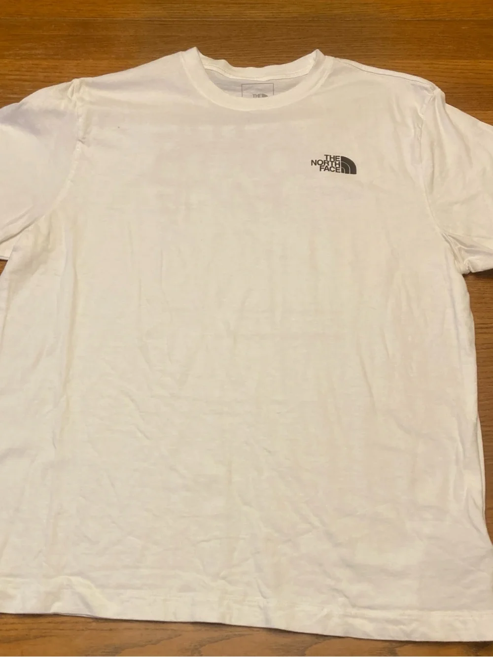 North Face White Short Sleeve Logo Tee